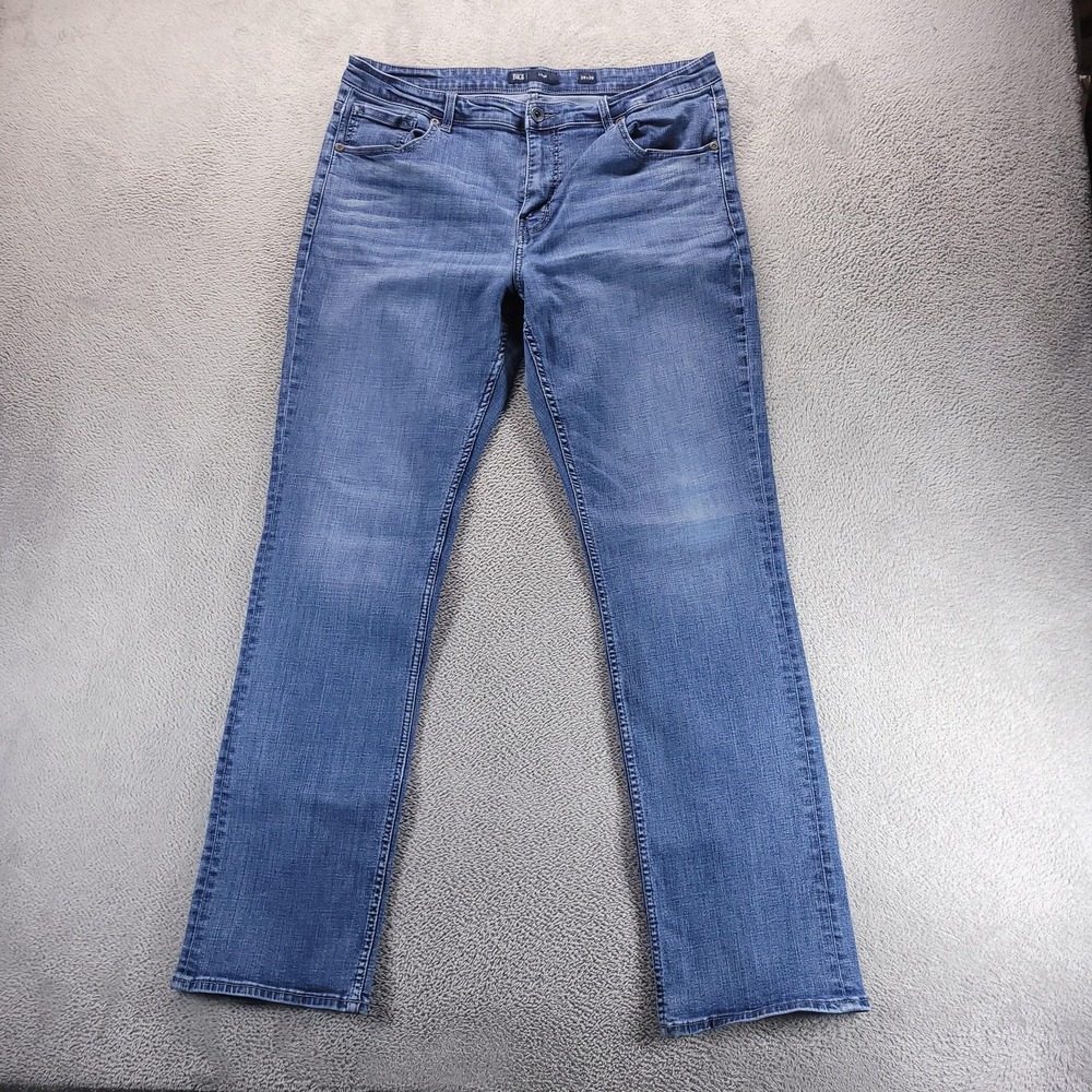 BKE Tyler Jeans Mens 38x33 Blue Straight Medium Wash Stretch Denim Comfort